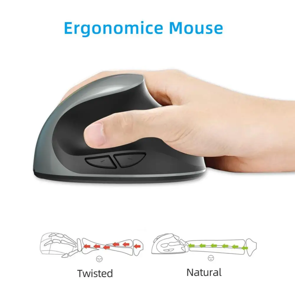 RYRA Vertical Ergonomic Gaming Mouse Wireless Rechargeable Gamer Optical 2.4G Mouse Computer PC Laptop Desktop Office Home Mouse
RYRA Vertical Ergonomic Gaming Mouse Wireless Rechargeable Gamer Optical 2.4G Mouse Computer PC Laptop Desktop Office Home Mouse
