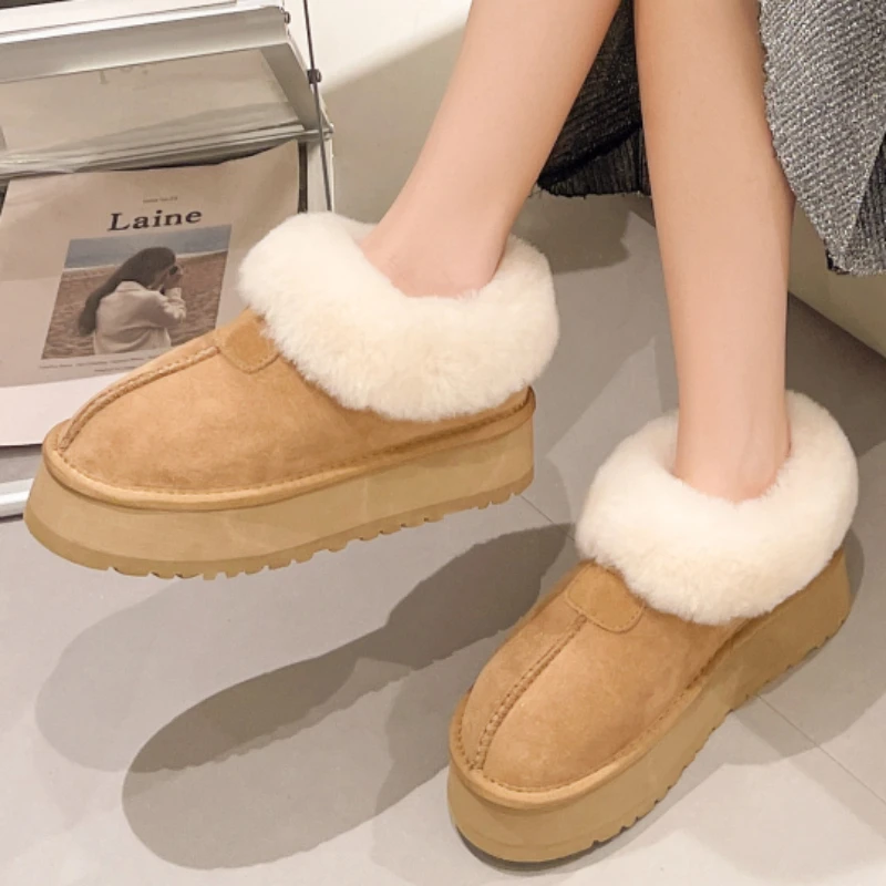 Ladies Shoes 2023 New Slip on Women's Boots Winter Plush Round Toe Solid Flock Comfortable Warm Platform Water Proof Snow Boots 
Ladies Shoes 2023 New Slip on Women's Boots Winter Plush Round Toe Solid Flock Comfortable Warm Platform Water Proof Snow Boots