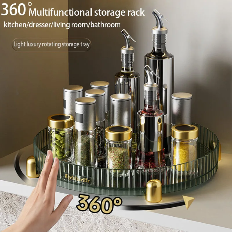 Multifunctional storage rack kitchen dresser living room bathroom Rotary condiment storage seasoning supplies seasoning tray
Multifunctional storage rack kitchen dresser living room bathroom Rotary condiment storage seasoning supplies seasoning tray