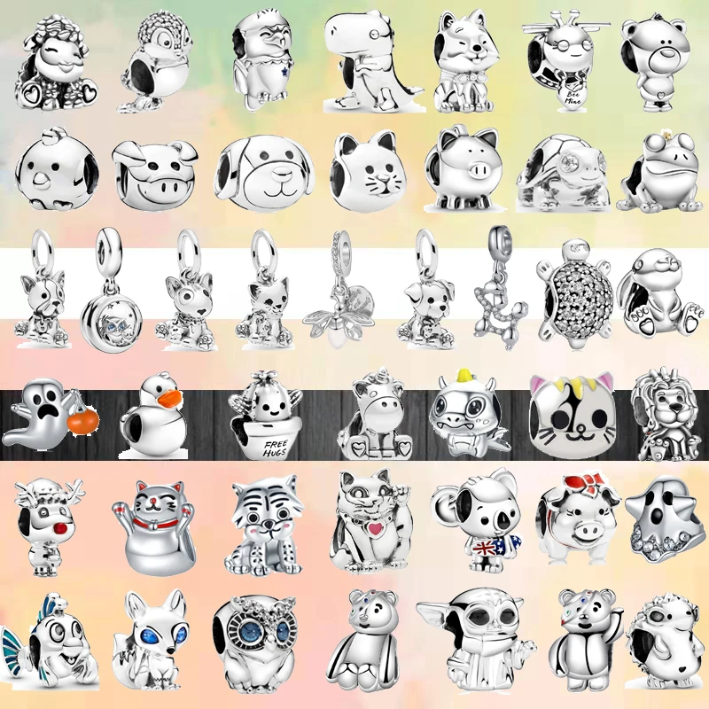 Fashion Silver Color Lucky Cat Lion Dog Fish Turtle Bee Hedgehog Bead Pendant Fit Original Brand 3mm Charms Bracelet DIY Jewelry
Fashion Silver Color Lucky Cat Lion Dog Fish Turtle Bee Hedgehog Bead Pendant Fit Original Brand 3mm Charms Bracelet DIY Jewelry