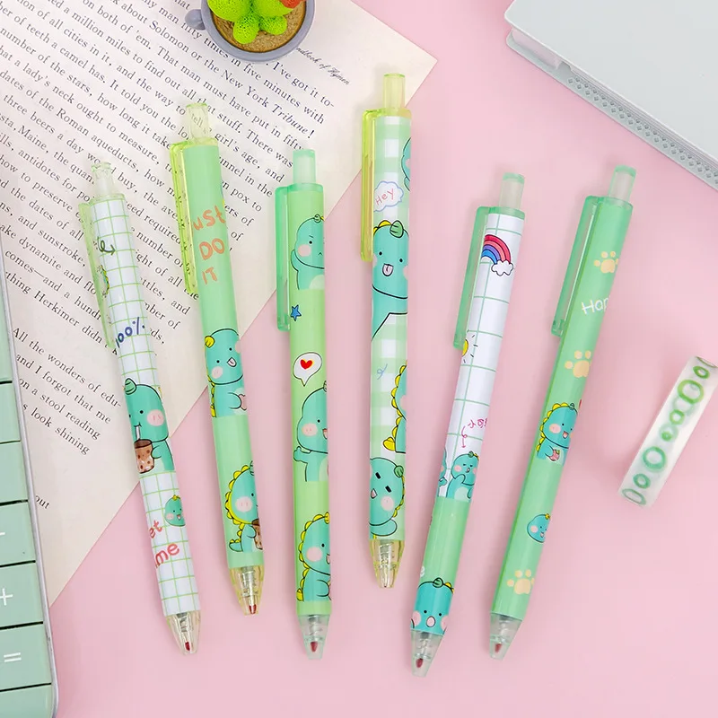 6PCS Kawaii Korean style dinosaur Press Black Ink Gel Pen Bullet Tip 0.5mm Office Child Stationery School Supply Ballpoint Pen
6PCS Kawaii Korean style dinosaur Press Black Ink Gel Pen Bullet Tip 0.5mm Office Child Stationery School Supply Ballpoint Pen