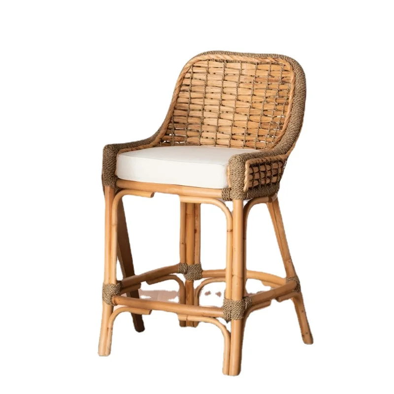bali & pari Kyle Modern Bohemian Natural Brown Woven Rattan Counter Stool with Cushion
bali & pari Kyle Modern Bohemian Natural Brown Woven Rattan Counter Stool with Cushion