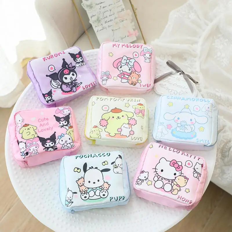 Женский кошелек для монет Miniso аниме мультяшный милый Kuromi Cinnamoroll My Melody Kawaii