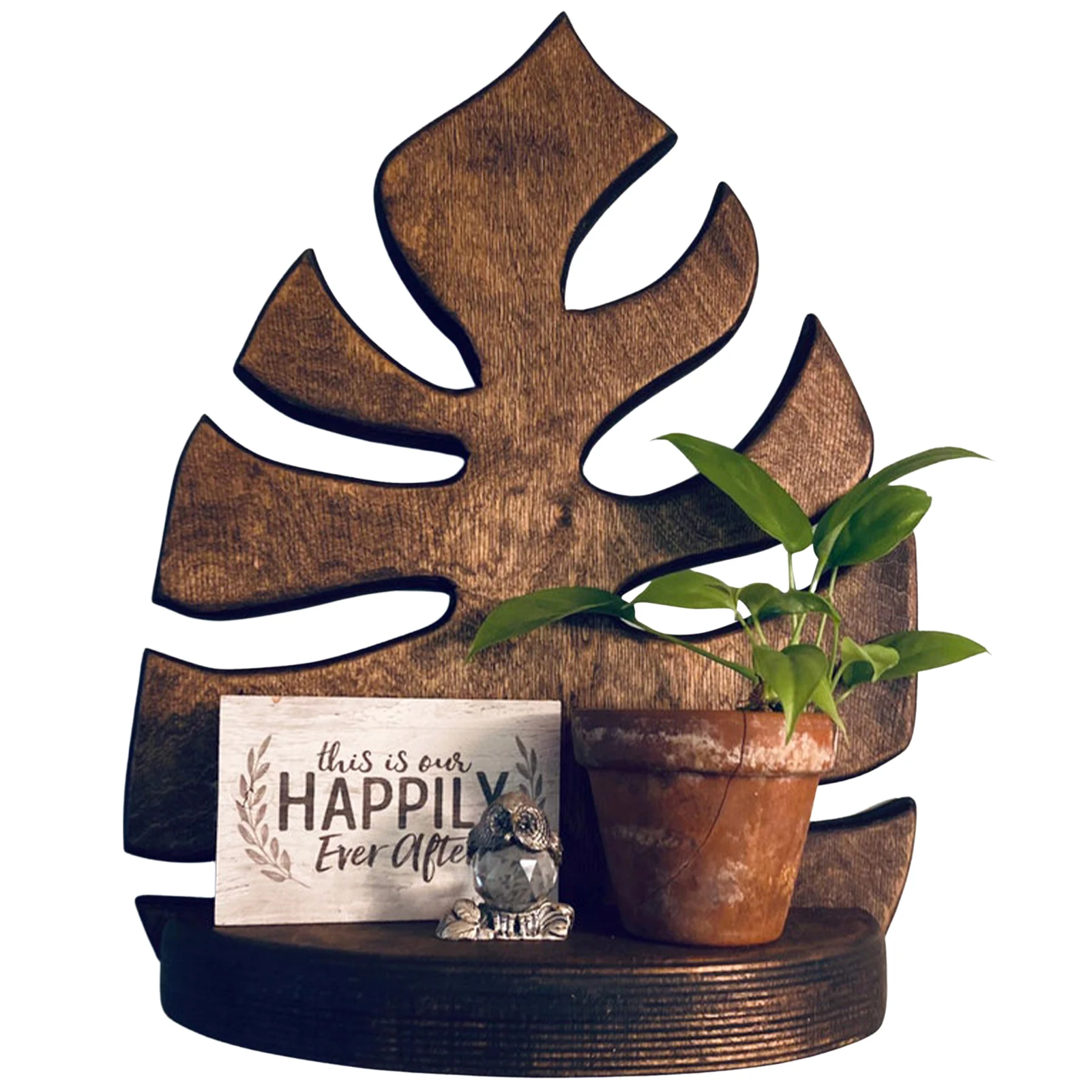 Floating Shelf Monstera Leaf Shaped Wooden Wall Shelves Wall-mounted Organizer Living Room & Bedroom Storage Rack For Display
Floating Shelf Monstera Leaf Shaped Wooden Wall Shelves Wall-mounted Organizer Living Room & Bedroom Storage Rack For Display