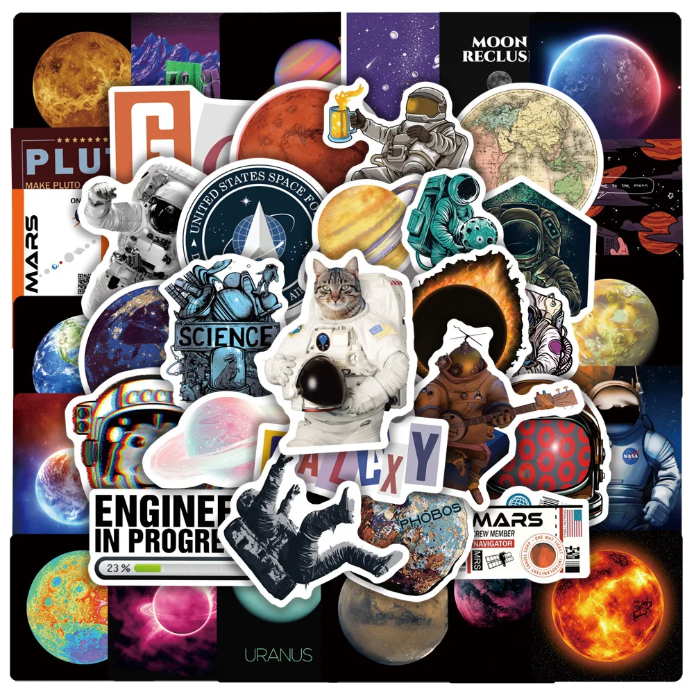 10/30/50/100Pcs Astronaut Stickers Outer Space Vinyl Decals for Laptop Car Bike Skateboard Phone Case Graffiti Sticker Kids Toy
10/30/50/100Pcs Astronaut Stickers Outer Space Vinyl Decals for Laptop Car Bike Skateboard Phone Case Graffiti Sticker Kids Toy