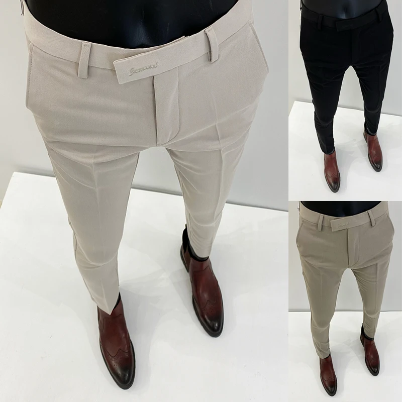 Mens Suit Pants Formal Pants New Pure Color Slim Suit Trousers Business Casual Fashion Men's Clothing Dress Full Length Pants
Mens Suit Pants Formal Pants New Pure Color Slim Suit Trousers Business Casual Fashion Men's Clothing Dress Full Length Pants
