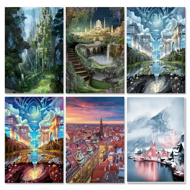 GATYZTORY 60x75cm Painting By Numbers Handpainted Canvas Painting Forest Castle Scenery Pictures By Numbers For adults Home Deco
GATYZTORY 60x75cm Painting By Numbers Handpainted Canvas Painting Forest Castle Scenery Pictures By Numbers For adults Home Deco
