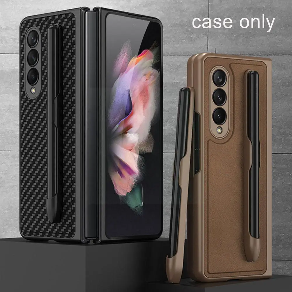 Cellphone For Z Fold 3/w22 Ultra-thin Plain Leather With Removable S Pen Slot Hard Cover Y0a7
Cellphone For Z Fold 3/w22 Ultra-thin Plain Leather With Removable S Pen Slot Hard Cover Y0a7