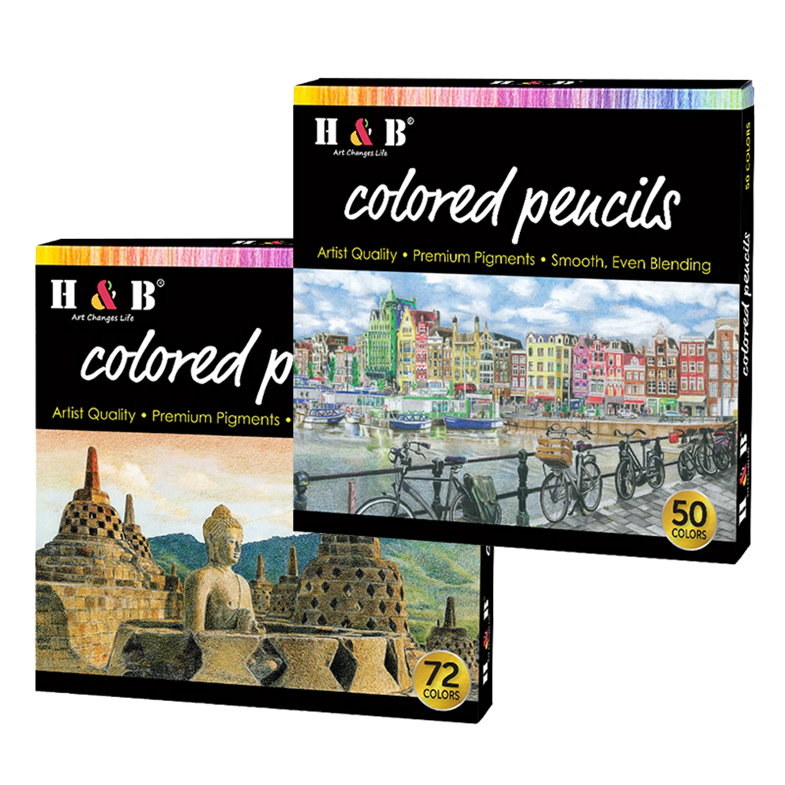 H&B Oil Colored Pencils Set 72 Color Pre-Sharpened Color Sketch Pencils Art Supplies for Students Adults Artists Drawing
H&B Oil Colored Pencils Set 72 Color Pre-Sharpened Color Sketch Pencils Art Supplies for Students Adults Artists Drawing