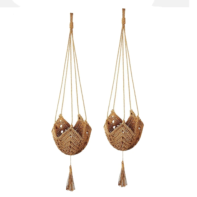 Plant Hanger, Jute Hanging Planter , Handmade Wall Hanging Pot Planters For Indoor Outdoor(Pot NOT Include), 2 Packs
Plant Hanger, Jute Hanging Planter , Handmade Wall Hanging Pot Planters For Indoor Outdoor(Pot NOT Include), 2 Packs
