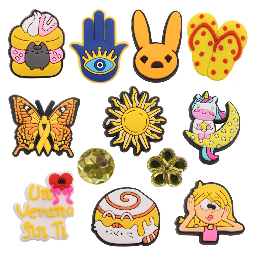 1-12PCS Unicorn Cat Bad Bunny Cake Shoes Charms Accessories Buckle Sandal Decorations DIY Wristbands Croc Jibz Kids Party Gift
1-12PCS Unicorn Cat Bad Bunny Cake Shoes Charms Accessories Buckle Sandal Decorations DIY Wristbands Croc Jibz Kids Party Gift