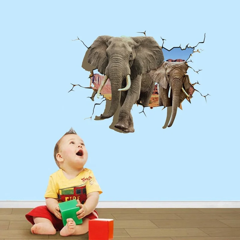 3D Wall Sticker Elephant Children's Room Sofa Background HD Mural Decorations Living Bedroom Accessories
3D Wall Sticker Elephant Children's Room Sofa Background HD Mural Decorations Living Bedroom Accessories