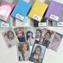 50Pcs/Pack Kpop Card Sleeves 61x91mm 20C Heart Bling Holder For Holo Postcards Top Load Films Photocard Game Cards Protector