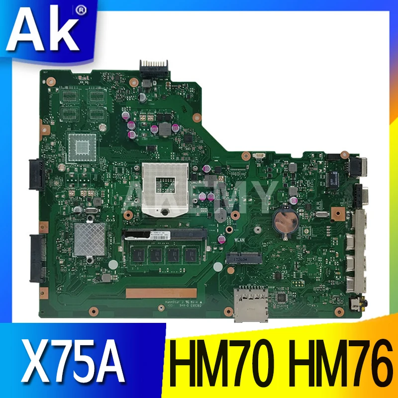 X75A Laptop motherboard For ASUS X75A X75VD Notebook motherboard Mainboard CPU slot HM70 HM76
X75A Laptop motherboard For ASUS X75A X75VD Notebook motherboard Mainboard CPU slot HM70 HM76