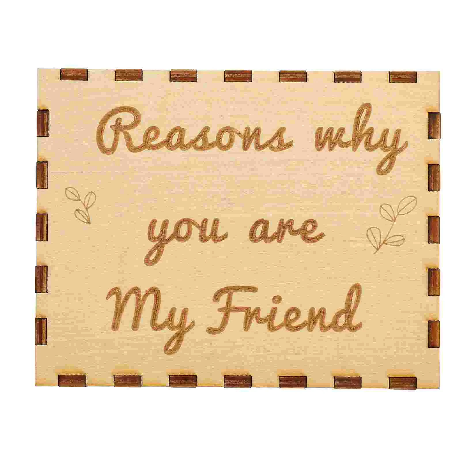 1 Set Friendship Appreciation Gift Box Wood Keepsake Box with Wood Heart Slices for Friends
1 Set Friendship Appreciation Gift Box Wood Keepsake Box with Wood Heart Slices for Friends