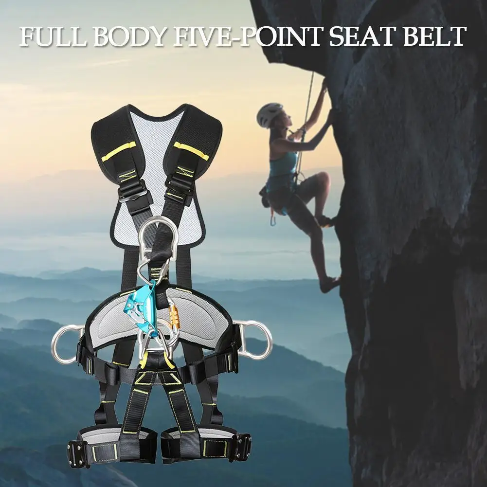 Mountaineering Equipment Safety Belt Fullbody Harness Downhill Aerial Work Protection Outdoor Expansion Rappelling Belt Climbing
Mountaineering Equipment Safety Belt Fullbody Harness Downhill Aerial Work Protection Outdoor Expansion Rappelling Belt Climbing