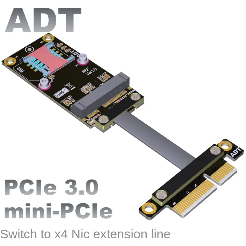 PCIe x4 Удлинительный кабель к мини PCIe беспроводная сетевая карта MPCIE кабель PCIe3.0x1 gen3 8G/bps 
PCIe x4 Удлинительный кабель к мини PCIe беспроводная сетевая карта MPCIE кабель PCIe3.0x1 gen3 8G/bps
