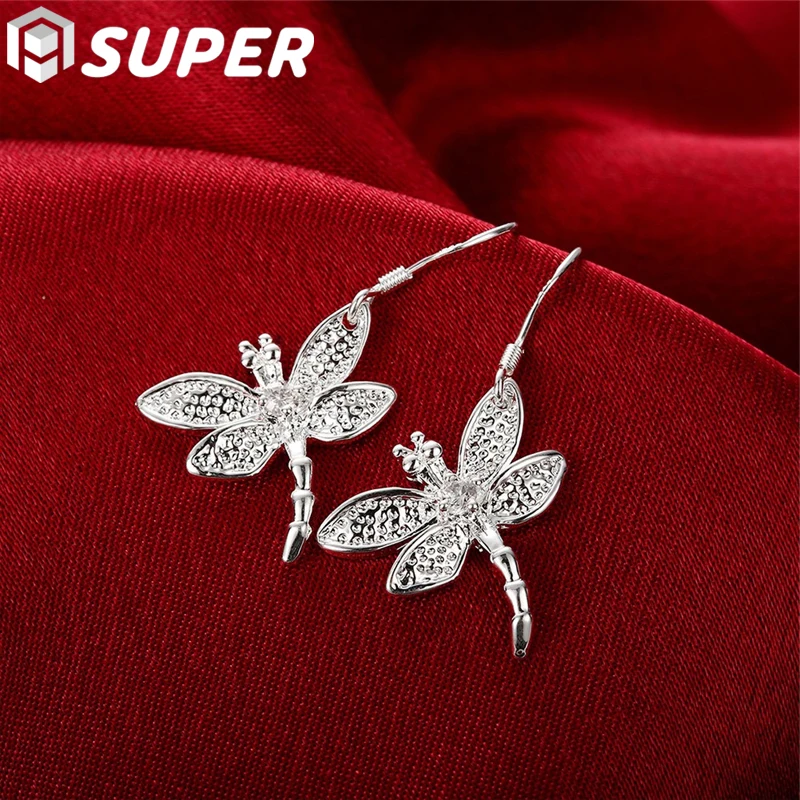 925 Sterling Silver Dragonfly Drop Earrings For Woman Wedding Engagement Party Fashion Charm Jewelry
925 Sterling Silver Dragonfly Drop Earrings For Woman Wedding Engagement Party Fashion Charm Jewelry