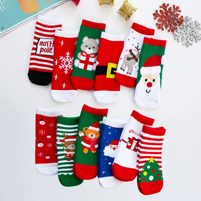 6 Pairs Children's Christmas Socks for Girls Boys Thicken Print Cotton Toddlers Baby Socks for Newborns Infant Short Socks
6 Pairs Children's Christmas Socks for Girls Boys Thicken Print Cotton Toddlers Baby Socks for Newborns Infant Short Socks