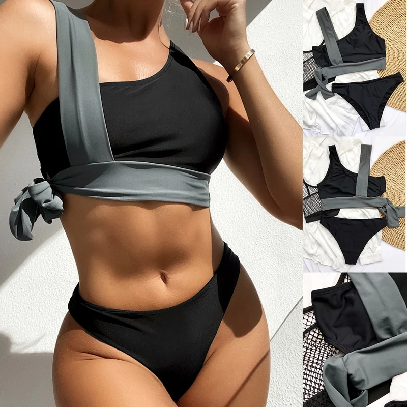 Splicing Bikini Swimsuits Women Summer 2-Piece Swimwear Female Beach Bikinis Sets High Leg Swim Bathing Suit
Splicing Bikini Swimsuits Women Summer 2-Piece Swimwear Female Beach Bikinis Sets High Leg Swim Bathing Suit