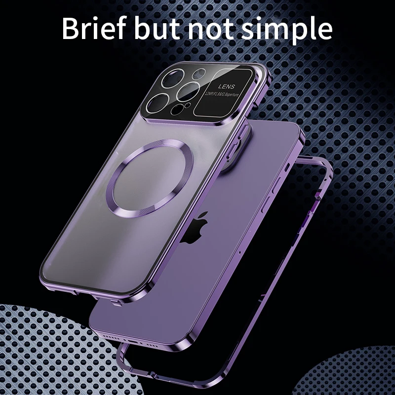 

Магнитный металлический чехол для телефона Iphone 13, 12, 14 Pro Max, 14 Plus, алюминиевый чехол Magsafe для телефона с полным покрытием для Iphone 13, 14 Promax
