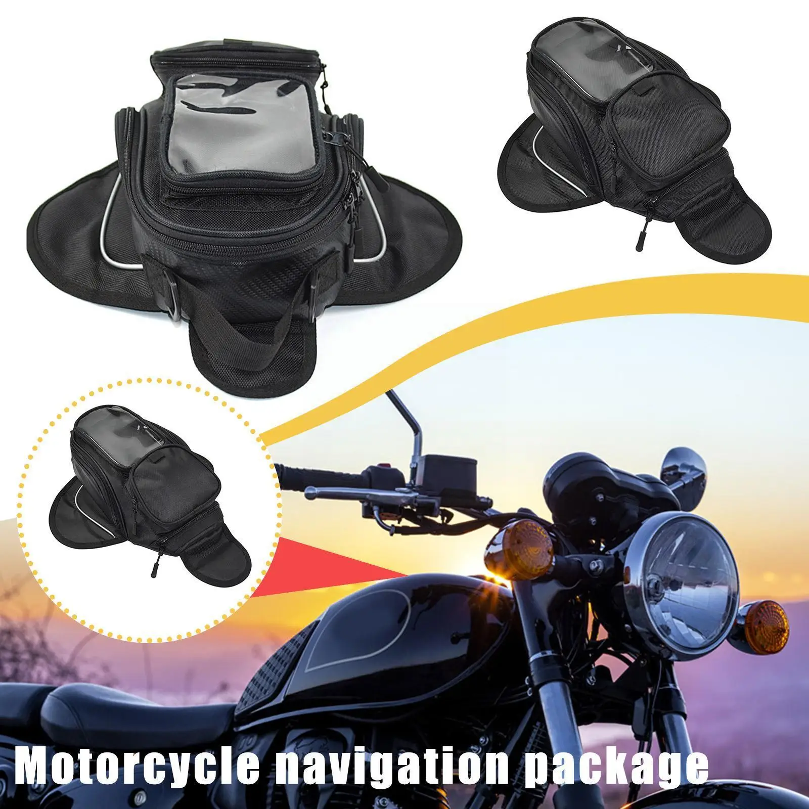 Universal Magnetic Motorcycle Tank Bag Waterproof Non-slip Cycling Bag Multifunctional Capacity Package Black Luggage Fuel F3A7
Universal Magnetic Motorcycle Tank Bag Waterproof Non-slip Cycling Bag Multifunctional Capacity Package Black Luggage Fuel F3A7