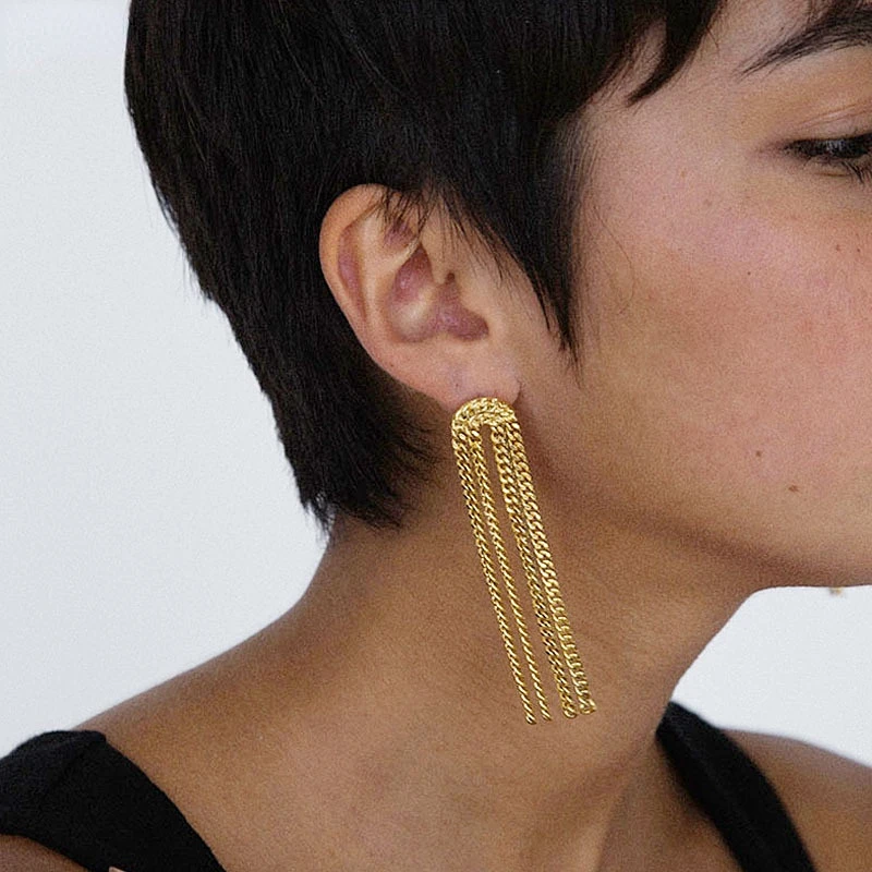 2022 Fashion Tassel Long Earrings, Vintage Metal Women's Jewelry, Gold Fashion Rhinestone Party Jewelry
2022 Fashion Tassel Long Earrings, Vintage Metal Women's Jewelry, Gold Fashion Rhinestone Party Jewelry