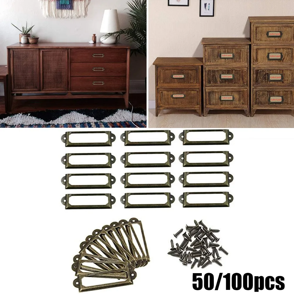 50/100pc Antique Brass Label Holders Iron Drawer Cabinet Label Pull Frame Card Holder Decorative Metal Frame Furniture Brackets
50/100pc Antique Brass Label Holders Iron Drawer Cabinet Label Pull Frame Card Holder Decorative Metal Frame Furniture Brackets