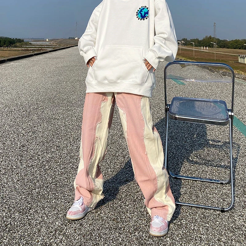 Pink Streetwear Denim Jeans Women High Waist Straight Baggy Pants Men Hip Hop Punk Goth Pants Woman Fashion Trousers Sweatpants
Pink Streetwear Denim Jeans Women High Waist Straight Baggy Pants Men Hip Hop Punk Goth Pants Woman Fashion Trousers Sweatpants