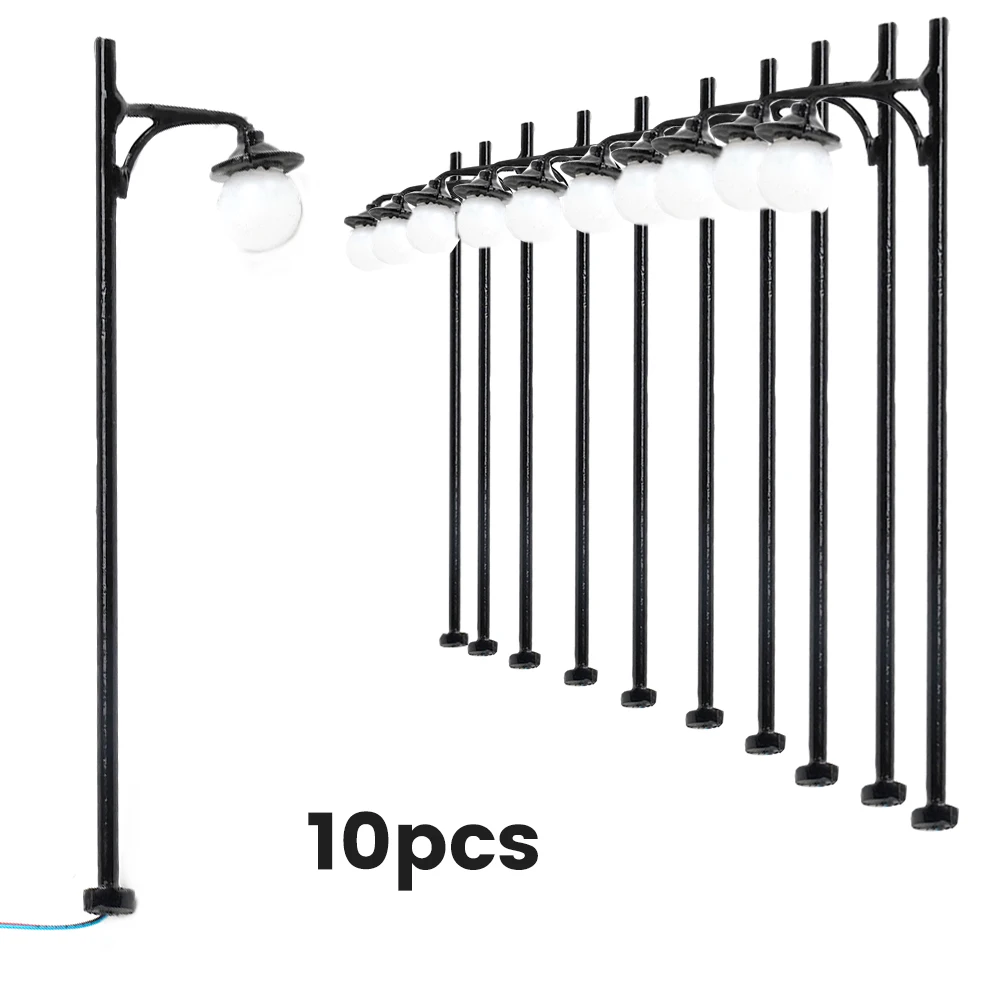 10Pcs Model LED Lamps 65mm Gauge H0 / 00 Light Street Lamps Railway Decor Building Layout 3V LED Lampposts Yard & Garden Decor
10Pcs Model LED Lamps 65mm Gauge H0 / 00 Light Street Lamps Railway Decor Building Layout 3V LED Lampposts Yard & Garden Decor