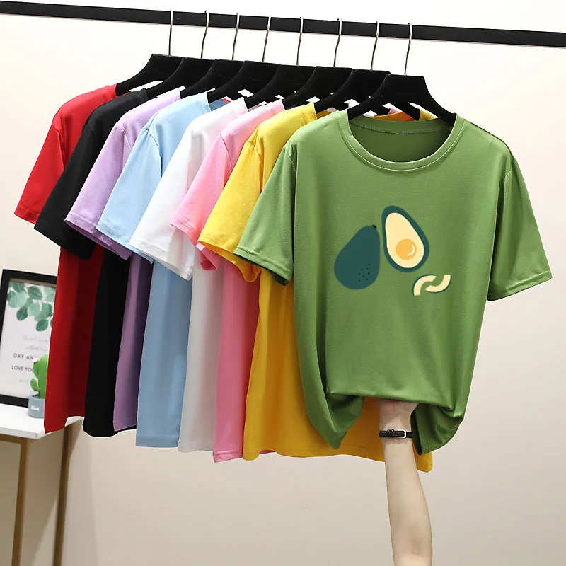 Women Summer Casual O-Neck Tshirt Short Sleeve T-Shirts Shirts Kawaii Clothes Female Avocado Printed Tops Girl Short Sleeve Tees
Women Summer Casual O-Neck Tshirt Short Sleeve T-Shirts Shirts Kawaii Clothes Female Avocado Printed Tops Girl Short Sleeve Tees