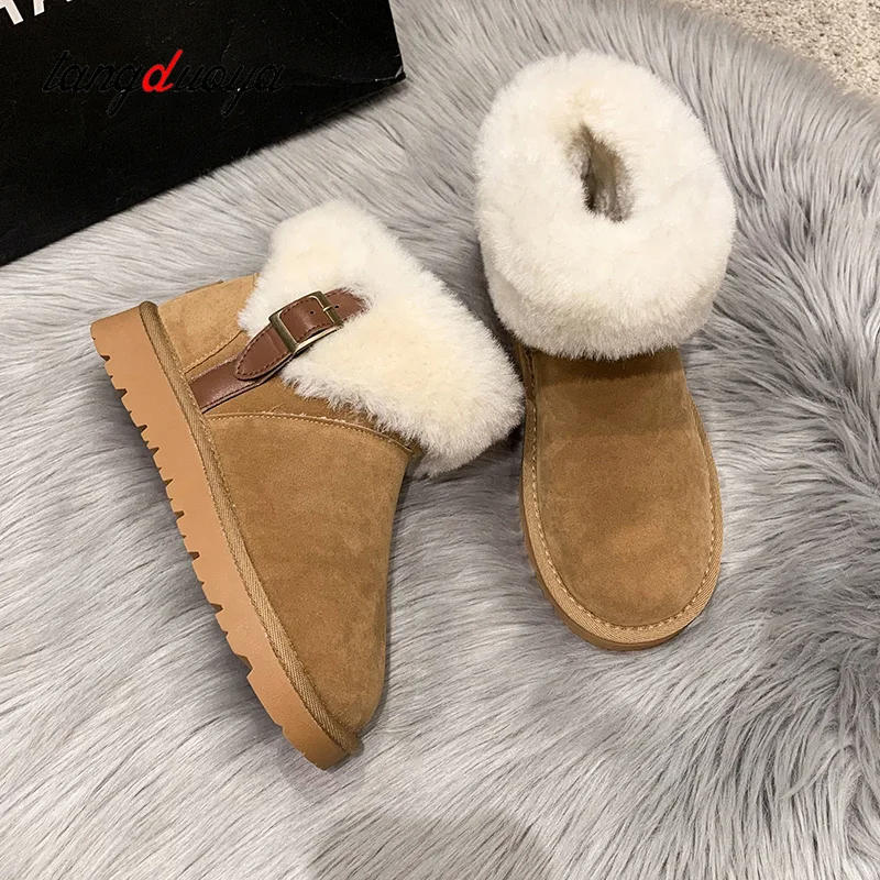Buckles Snow Boots Women's Plus Furry Winter Boots New Platform Boot Student Cute women booties ankle boots
Buckles Snow Boots Women's Plus Furry Winter Boots New Platform Boot Student Cute women booties ankle boots