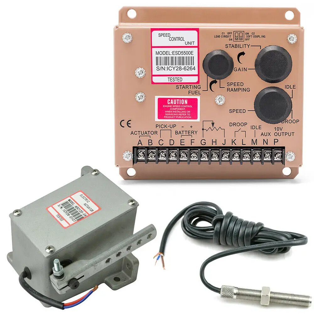 12V ESD5500E Speed Controller+MSP6729 Magnetic Speed Sensor+ADC120 actuator Tool Corrosion Resistant
12V ESD5500E Speed Controller+MSP6729 Magnetic Speed Sensor+ADC120 actuator Tool Corrosion Resistant