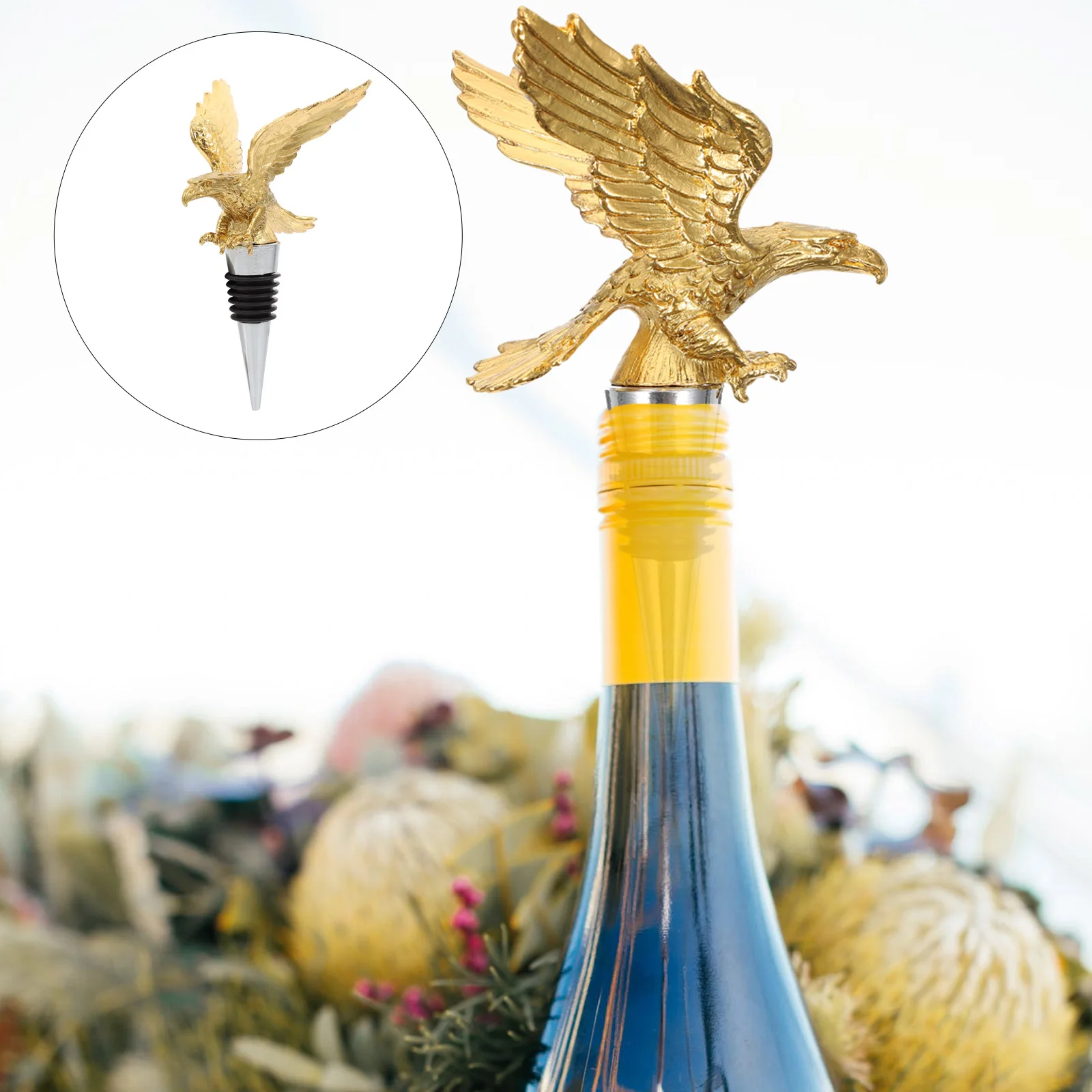 

Stopper Bottle Animal Plug Saver Alloy Head Beverage Decorative Metal Aerator Sealing Preserver Champagne Pourer Pullcork Eagle