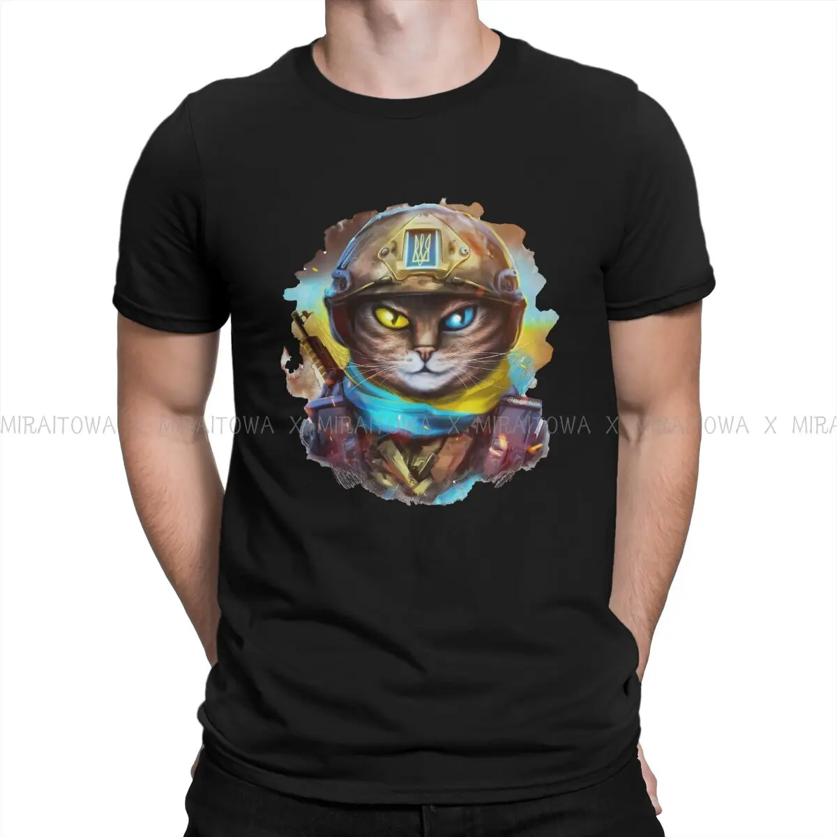 Cat Ukrainian Soldier Tshirt Homme Men's Streetwear Blusas Loose Cotton T Shirt For Men
Cat Ukrainian Soldier Tshirt Homme Men's Streetwear Blusas Loose Cotton T Shirt For Men