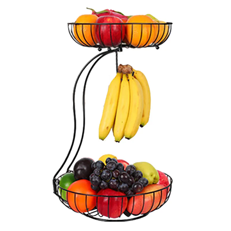 Creative Iron Fruit Basket Kitchen Storage Portable Fruits Vegetables Metal Double Layers Multifunctional Basket Holder
Creative Iron Fruit Basket Kitchen Storage Portable Fruits Vegetables Metal Double Layers Multifunctional Basket Holder