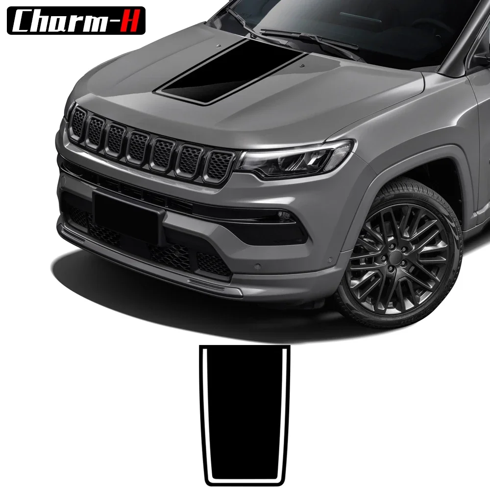 1 шт. полоса на капот для Jeep Compass 2017-настоящее наклейка Наклейки гоночные полосы