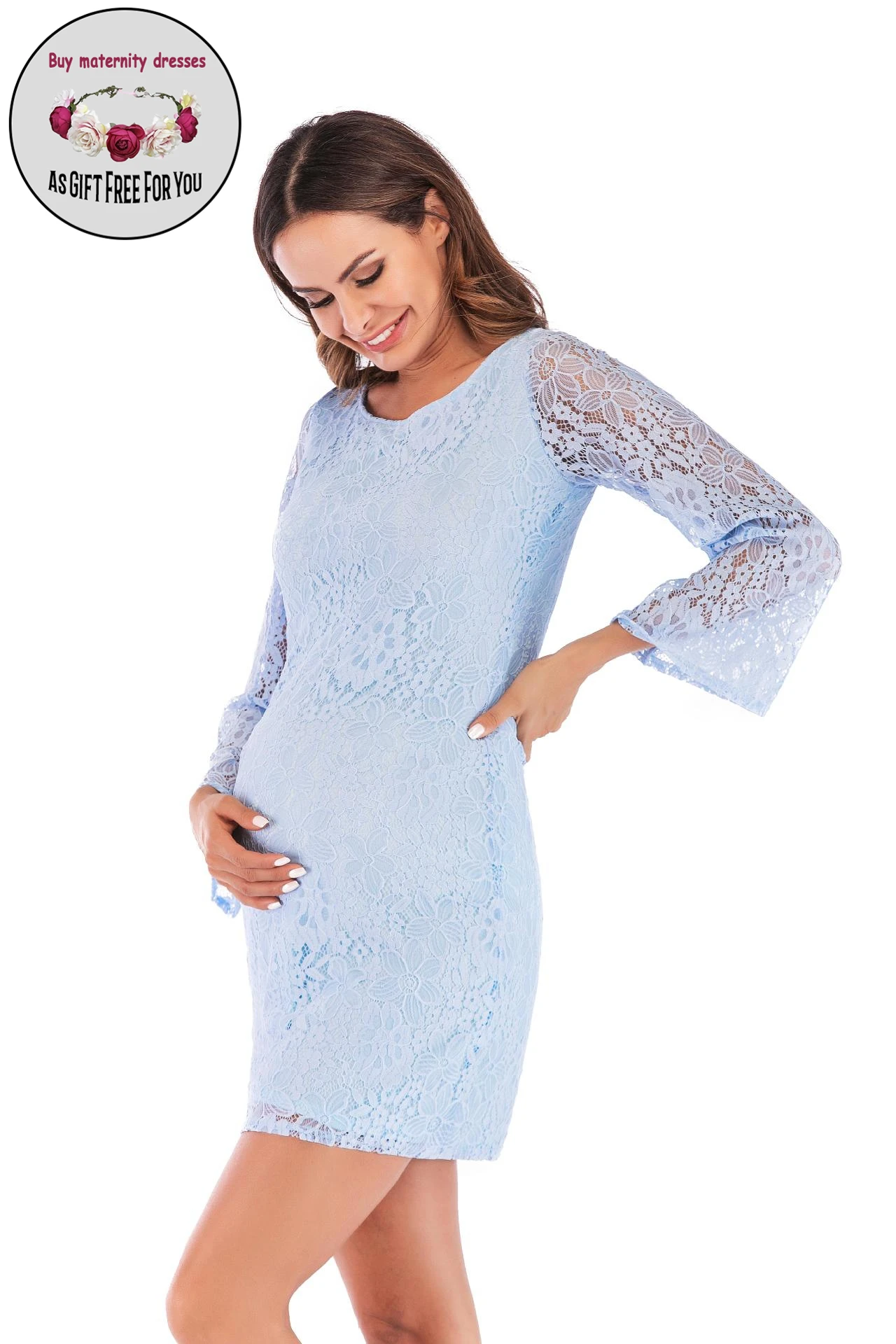 Women Fashion Backless Lace Bodycon Long Sleeve Maternity Dress Photography Pregnancy Dress Nursing Maxi Gown
Women Fashion Backless Lace Bodycon Long Sleeve Maternity Dress Photography Pregnancy Dress Nursing Maxi Gown