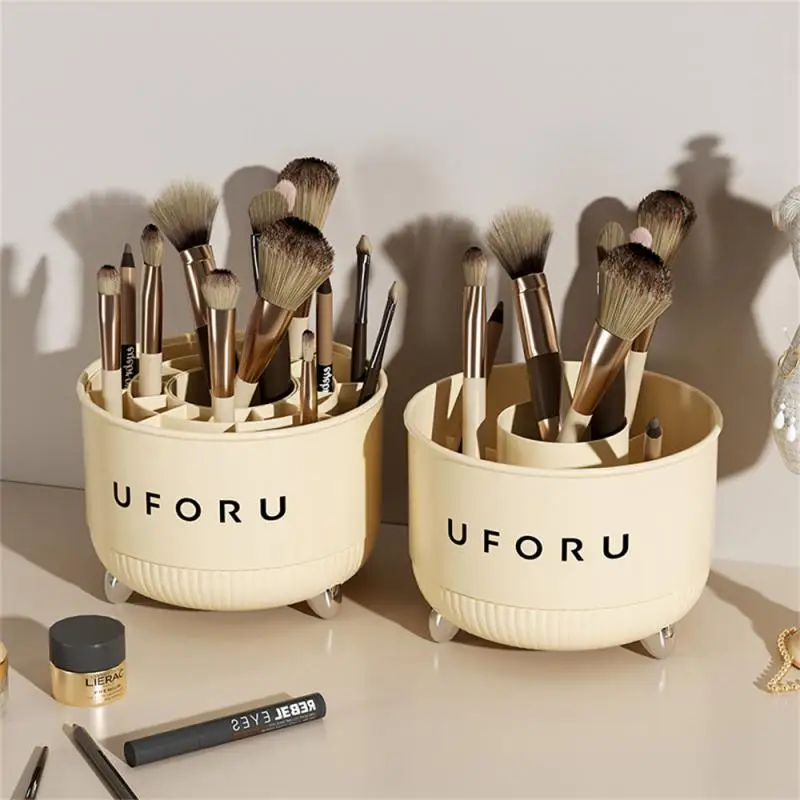 Cosmetic Brush Storage Bucket 360 Rotating Portable Storage Box Makeup Brush Holder Pen Holder Cells Separated Anti-fall
Cosmetic Brush Storage Bucket 360 Rotating Portable Storage Box Makeup Brush Holder Pen Holder Cells Separated Anti-fall