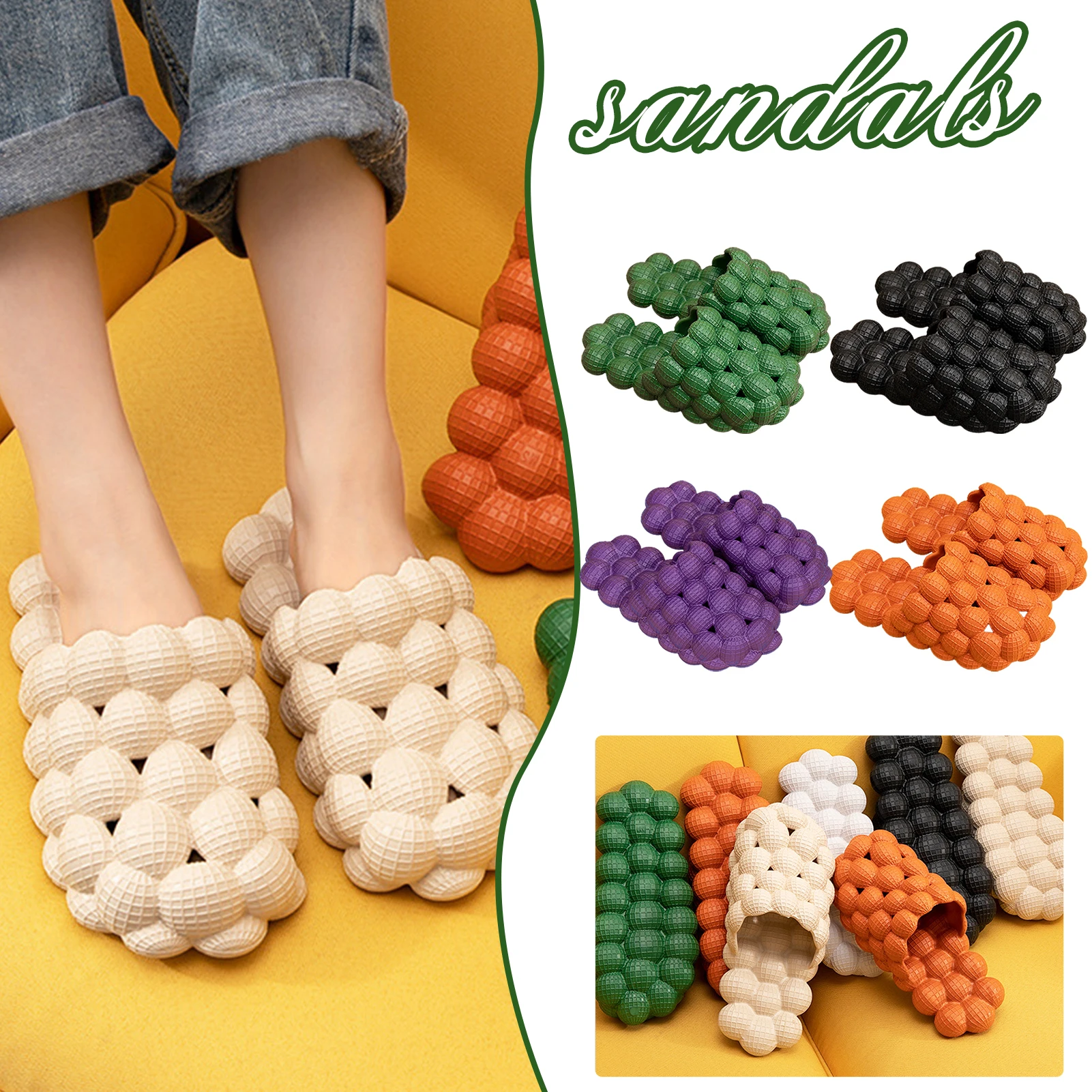 Personalized Bubble Slippers Household Soft Sole Massage Sandals For Women Men Summer Sandals Summer Spring For Men And Women's
Personalized Bubble Slippers Household Soft Sole Massage Sandals For Women Men Summer Sandals Summer Spring For Men And Women's