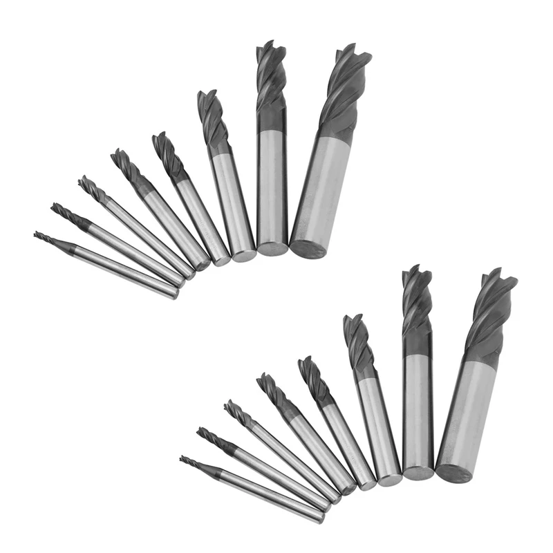 16Pcs 2-12Mm Carbide End Mill 4 Flutes End Mill Set CNC Carbide Milling Cutter Spiral Router Bits
16Pcs 2-12Mm Carbide End Mill 4 Flutes End Mill Set CNC Carbide Milling Cutter Spiral Router Bits