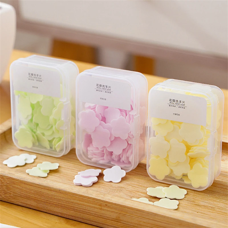 2Box Disposable Cute Mini Flower Shape Paper Soap Slice Hand-washing Soap Paper Flakes Travel Portable Handwashing Soap Box
2Box Disposable Cute Mini Flower Shape Paper Soap Slice Hand-washing Soap Paper Flakes Travel Portable Handwashing Soap Box