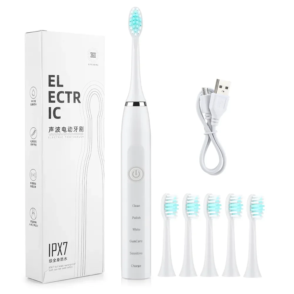 Sonic Electric Toothbrush for Men and Women Adult Household USB Rechargeable IPX7 Waterproof Tooth Whitening Oral Care
Sonic Electric Toothbrush for Men and Women Adult Household USB Rechargeable IPX7 Waterproof Tooth Whitening Oral Care