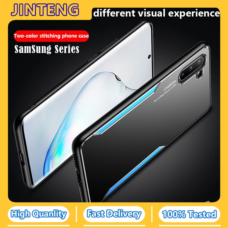 Silicone Soft Edge on Metal Back Cover Light Luxury Splicing two-color Case For Samsung S10 S9 S8 Note 8 9 10
Silicone Soft Edge on Metal Back Cover Light Luxury Splicing two-color Case For Samsung S10 S9 S8 Note 8 9 10