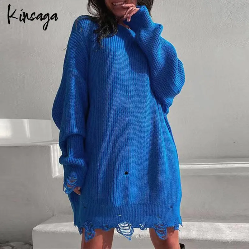 Women Street Frayed Knitted Oversized Long Sweater Street Ripped Tassel Hem Hole Pullovers Jumpers Fall Winter O Neck Loose Tops
Women Street Frayed Knitted Oversized Long Sweater Street Ripped Tassel Hem Hole Pullovers Jumpers Fall Winter O Neck Loose Tops