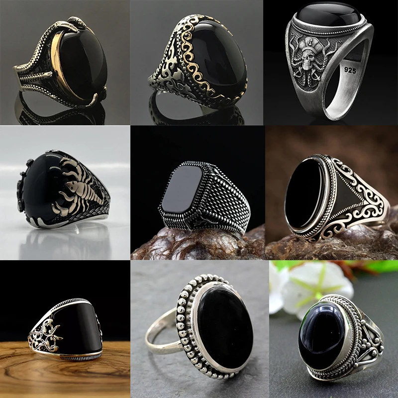 Vintage Punk Big Black Stone Rings for Men Gothic Claw Octopus Legs Finger Women Party Accessories Z4M065
Vintage Punk Big Black Stone Rings for Men Gothic Claw Octopus Legs Finger Women Party Accessories Z4M065
