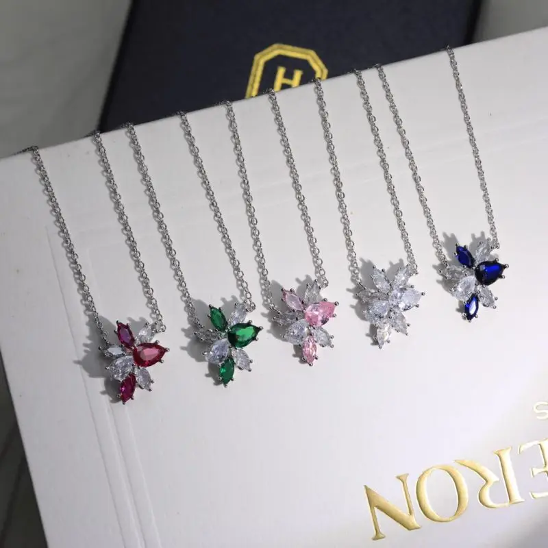 HW Classic Luxury Brand Jewelry 925 Sterling Silver necklaces For Women Charming Gift Higher Quality zircon Good for parties
HW Classic Luxury Brand Jewelry 925 Sterling Silver necklaces For Women Charming Gift Higher Quality zircon Good for parties