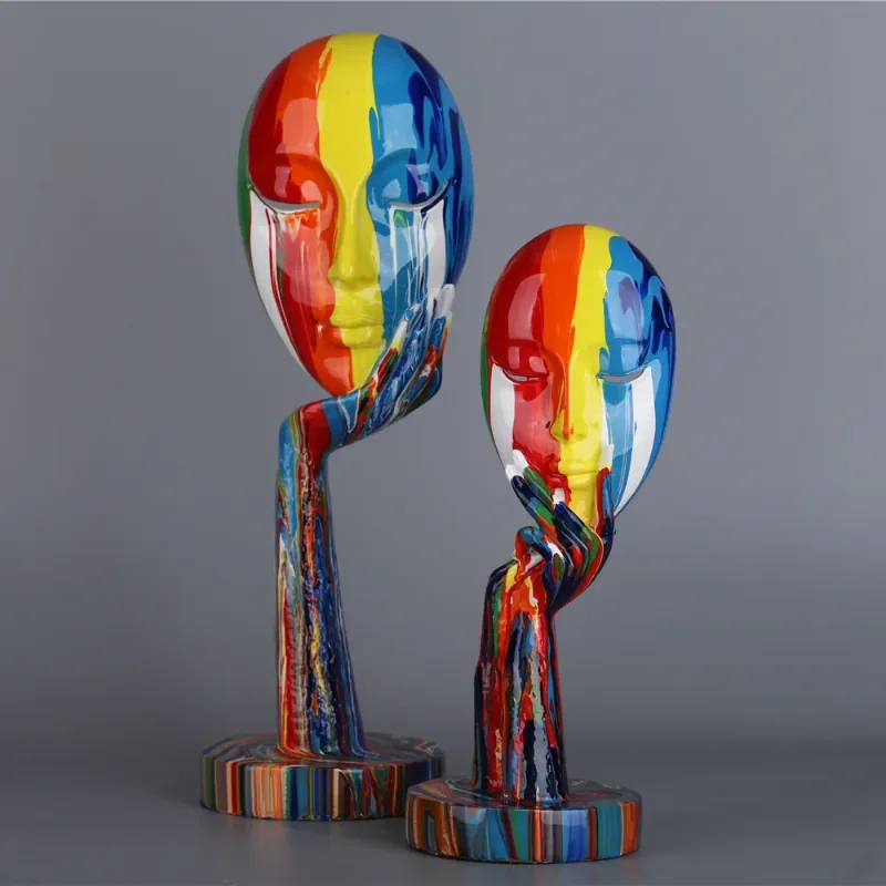 Interior Ornaments Colorful Woman Face Decorative Statues Sculpture Home Wine Cabinet Office Statue Desktop Decoration Crafts
Interior Ornaments Colorful Woman Face Decorative Statues Sculpture Home Wine Cabinet Office Statue Desktop Decoration Crafts