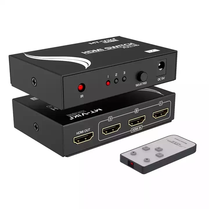 MT-SW301-MH full Hd 1080P 3D Ir 3 Port 3in 1out Hdmi Switch with IR Remote Control HDMI Switch
MT-SW301-MH full Hd 1080P 3D Ir 3 Port 3in 1out Hdmi Switch with IR Remote Control HDMI Switch