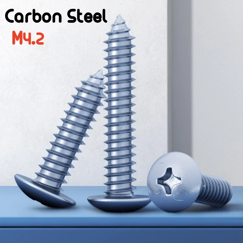 20pcs M4.2 Carbon Steel Galvanized Blue Zinc Cross Recessed Round Head Screws Cross Recessed Round Flat Head Self tapping Screws
20pcs M4.2 Carbon Steel Galvanized Blue Zinc Cross Recessed Round Head Screws Cross Recessed Round Flat Head Self tapping Screws